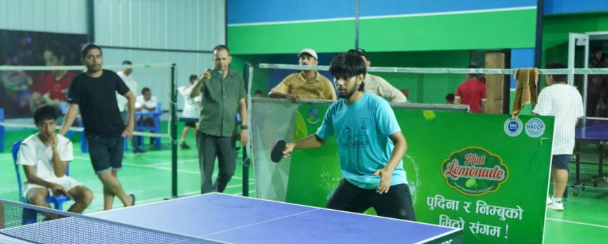 झापामा टेवलटेनिस प्रतियाेगिता हुने 