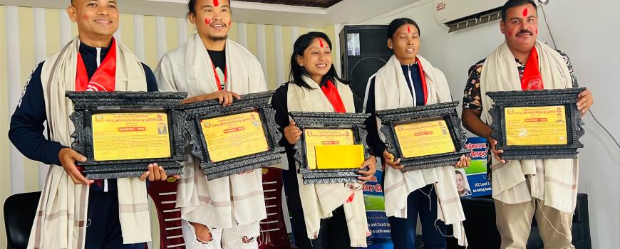 अर्जुनधारामा खेलाडी सम्मान, राष्ट्रपति रनिङ शिल्ड विजेता ५६ खेलाडी पुरस्कृत