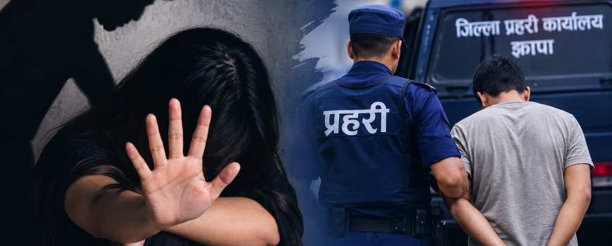 झापामा जबर्जस्ती करणी आरोपमा ३५ वर्षीय पुरुष पक्राउ झापामा जबर्जस्ती करणी आरोपमा ३५ वर्षीय पुरुष पक्राउ